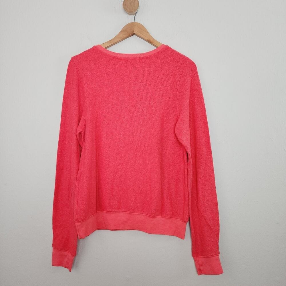 Wildfox Love Signs Graphic Oversized Sweatshirt Crimson Red Crewneck Pullover S - Picture 4 of 9